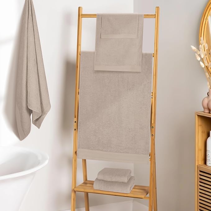 Ultra Soft 6 Pack Cotton Towel Set, Contains 2 Bath Towels 28x55 inch, 2 Hand - Image 3