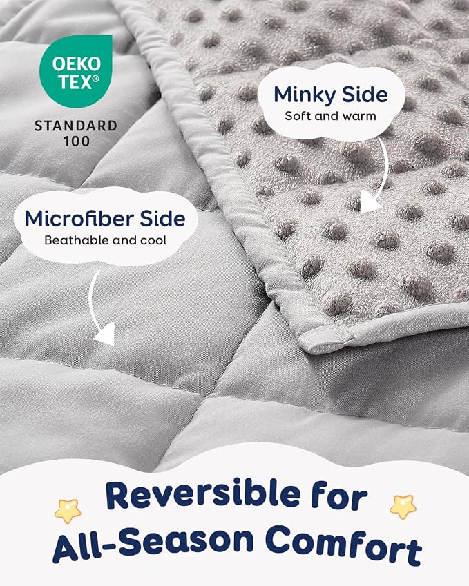 Kivik Weighted Lap Pad, Minky Dots Small Weighted Blanket 2lbs, Ultra-Soft - Image 5