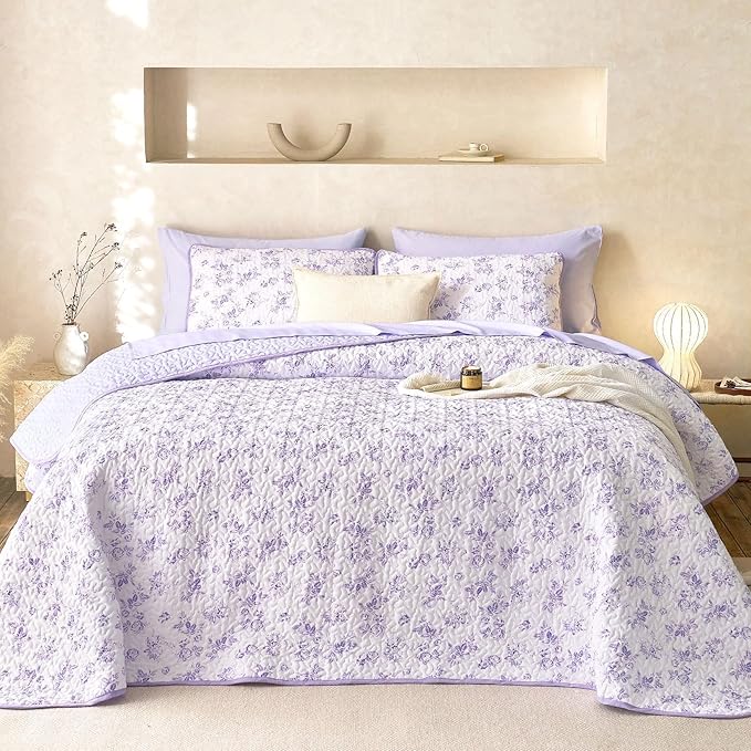 Wake In Cloud - Floral Quilt Set, Shabby Chic Coquette Cottagecore Vintage - Image 3