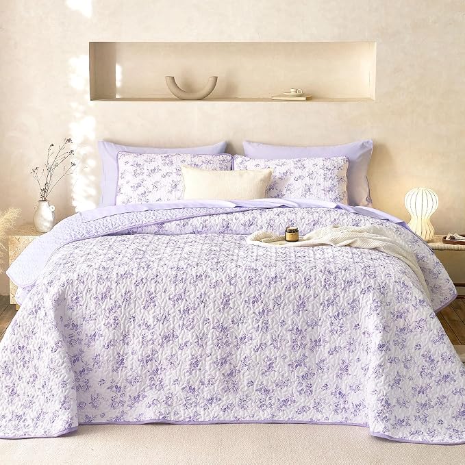 Wake In Cloud - Floral Quilt Set, Shabby Chic Coquette Cottagecore Vintage - Image 3