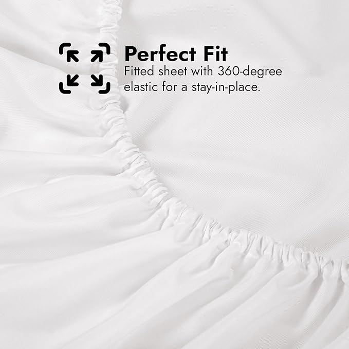 Royale Linens Extra Deep Pocket Full Fitted Sheet Only - Image 6