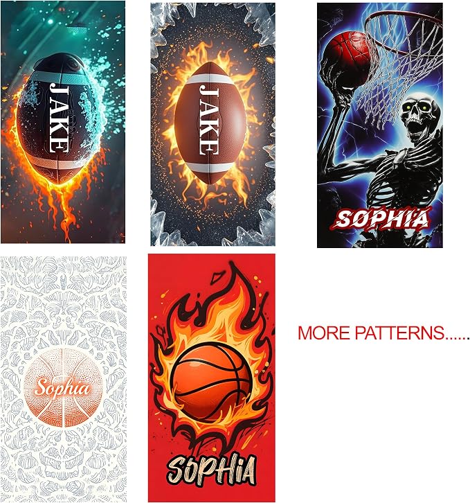 Personalized Beach Towel With Name, Custom Beach Towel with Text, Customized - Image 2