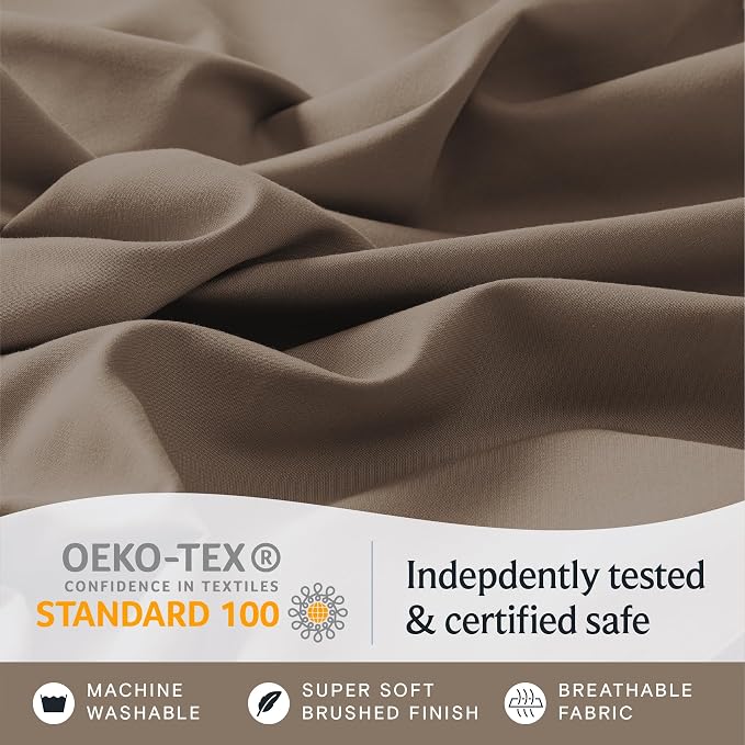 LuxClub 4 PC Full Sheet Set, Breathable Luxury Bed Sheets, Deep Pockets 18" - Image 5