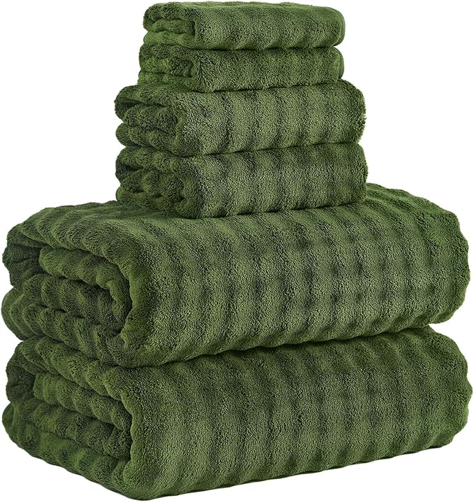 KBY Bath Towels Set 6 Piece 40x80 Inches，2 Extra Large Bath Sheets 2 Hand by KBYHome
