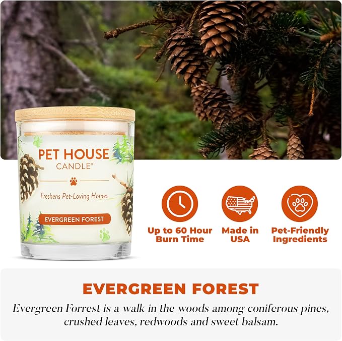 Pet House Candle Plant-Based, Clean Burning Long Lasting Scented Pet Odor Candle - Image 2