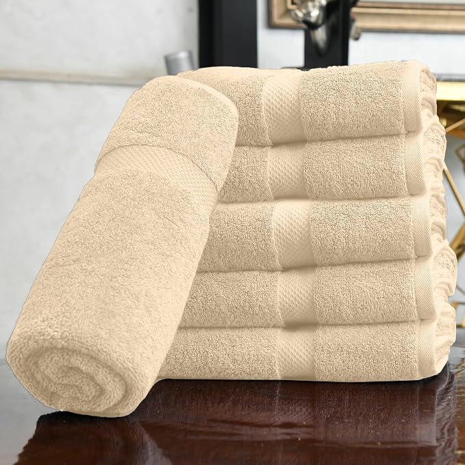 HERCULEAN Premium Bath Towels 24 x 48 Pack of 6 | Quick Dry and Highly - Image 3