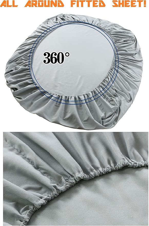 Elegant Comfort Luxury Soft Bed Sheets Marble Pattern - Image 4