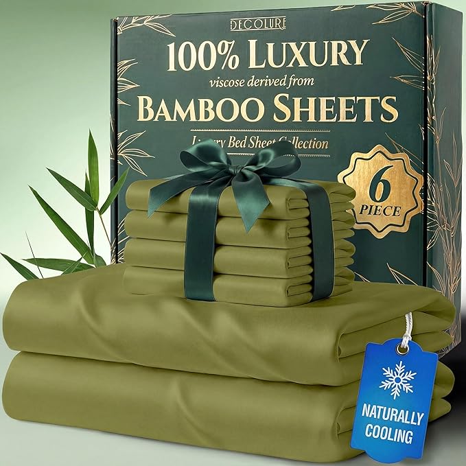 DECOLURE 100% Viscose Derived from Bamboo Sheets Full Size by DECOLURE