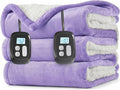 LaffyLo Electric Heated Blanket Queen Size 84 x 90, Dual Control, Fast Heating by LAFFYLO