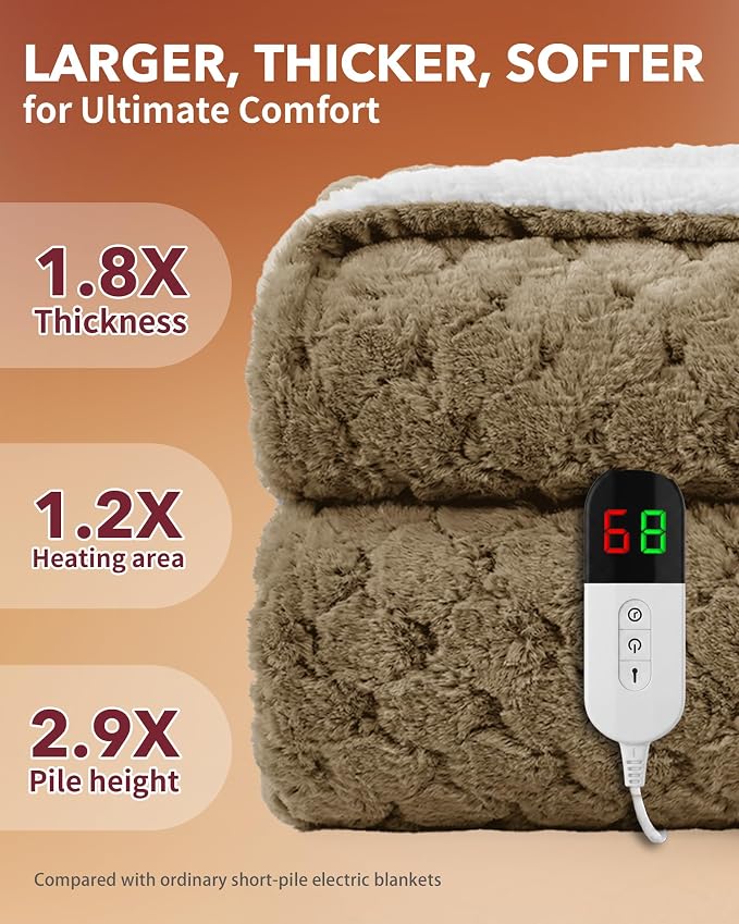 Homemate Electric Heated Throw Blanket - Image 3