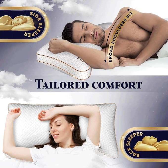 Royal Therapy King 2-Pack Memory Foam Pillow, Adjustable Shredded Odor-Free - Image 6