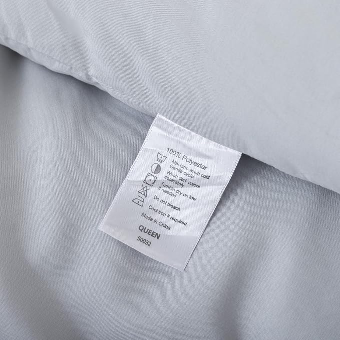 ROSGONIA California King Comforter Set Light Grey, Soft Lightweight Bedding - Image 9
