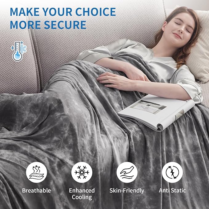 Guohaoi Cooling Blanket for Hot Sleepers and Night Sweats, Decortive Tie Dye - Image 4