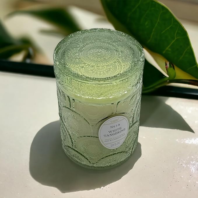 LEOBEN CO – White Tangerine Scented Candle – 18oz, Heirloom Collection – 80 hr - Image 2