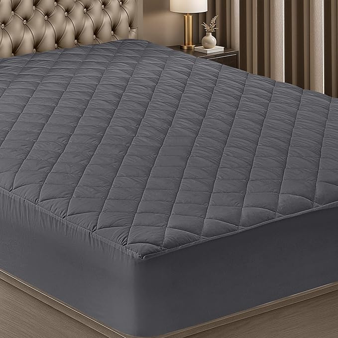Utopia Bedding Quilted Fitted Mattress Pad, Queen Size, Elastic Fitted Mattress by UTOPIABEDDING