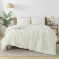 Andency Ivory Oversized Super King Comforter Set, Boho Soft Warm Tufted Neutral by Andency