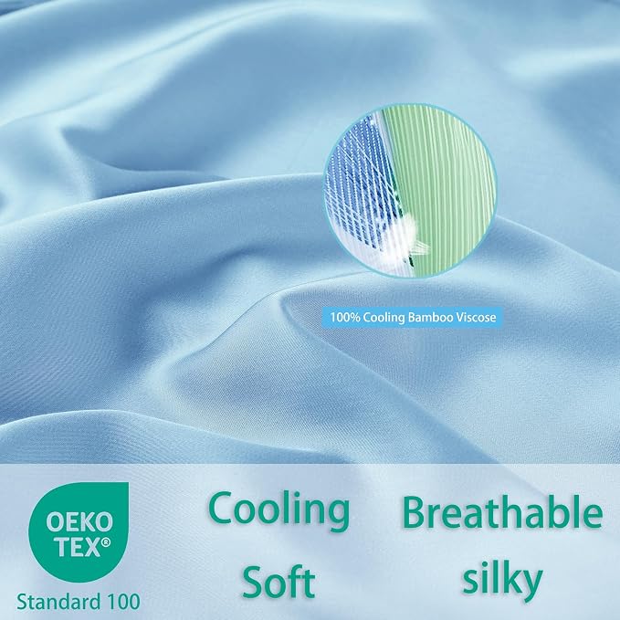 1 Pack Body Size Bamboo Viscose Zippered Pillow Case, 400 Thread Count Cooling - Image 4