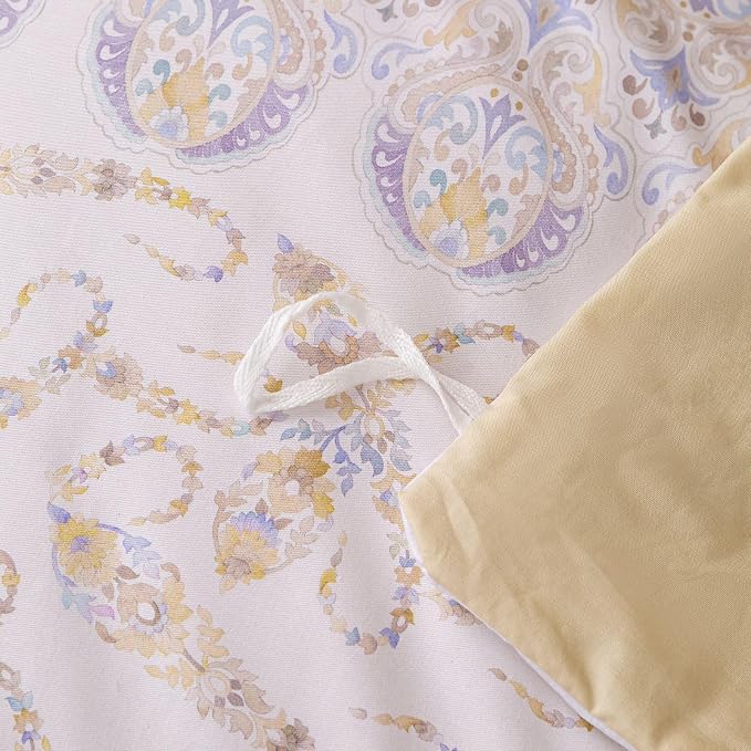 OAITE Duvet Cover Set Queen Size Floral Pattern Ultra Soft 100% Cotton Duvet - Image 8