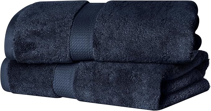 SUPERIOR Egyptian Cotton Pile Bath Towel Set of 2, Ultra Soft Luxury Towels by SUPERIOR