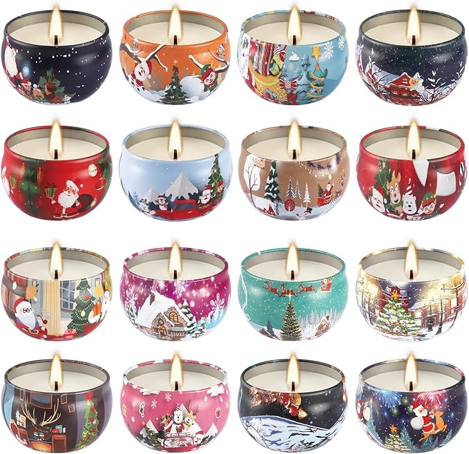WPONSZU 16Pack Christmas Scented Candles, Candvent Calendar 2025, Gift Set - Image 8