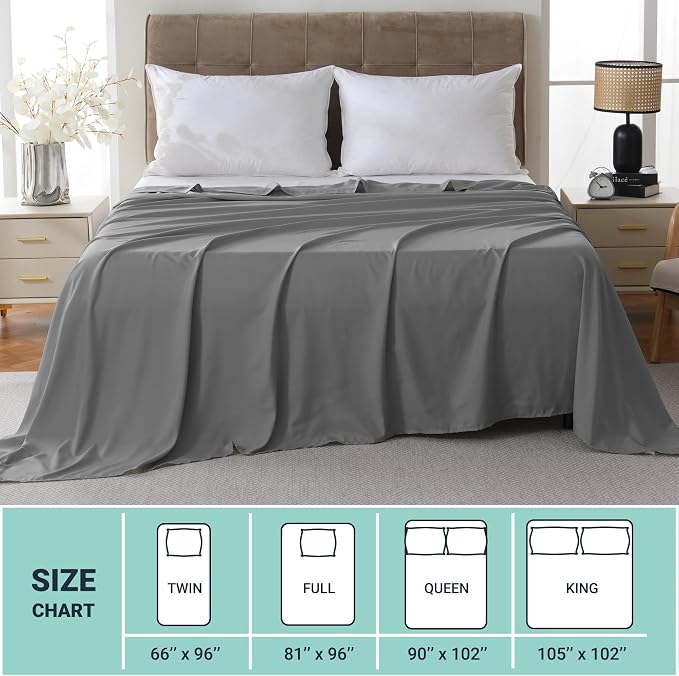 ZPECC Bulk Flat Sheets Only King Size 6 Pack, Easy Sort Top Bed Sheet by - Image 5