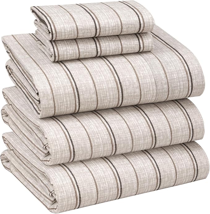 RUVANTI 100% Cotton Sheets – Split King Size Percale Bedding, Cooling & by Ruvanti