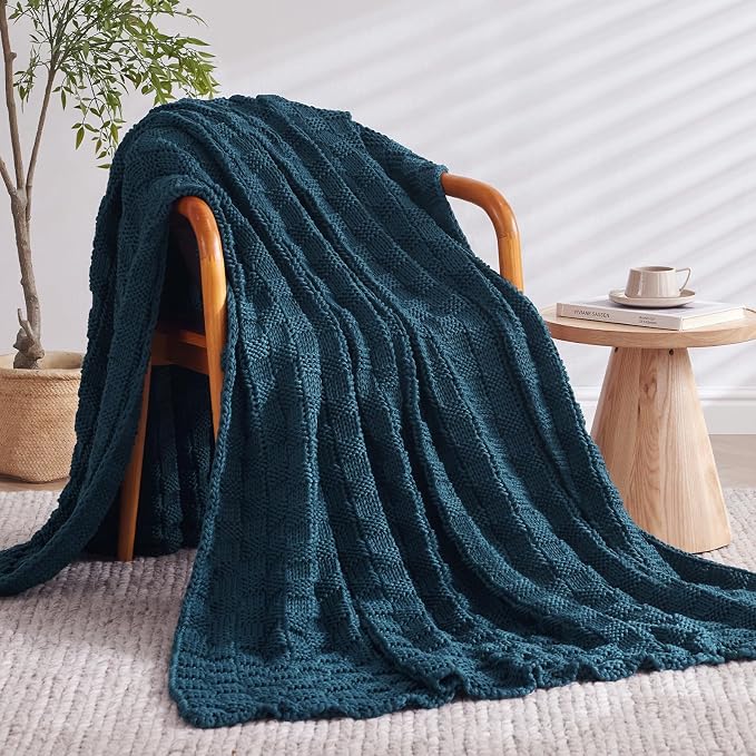 Knitted Weighted Blanket for Adult, No Beads Heavy Blanket 50” x 60'' 7lbs - Image 2
