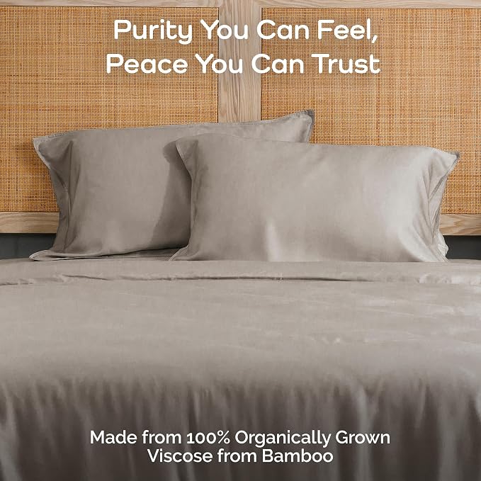Pillow Cases Queen Size Set of 2 Pillowcases 100% Viscose from Bamboo Cooling - Image 2