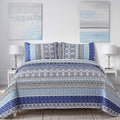 WONGS BEDDING Boho Quilt Set Queen Size, Lightweight Bedspread Coverlet Bedding by WONGSBEDDING