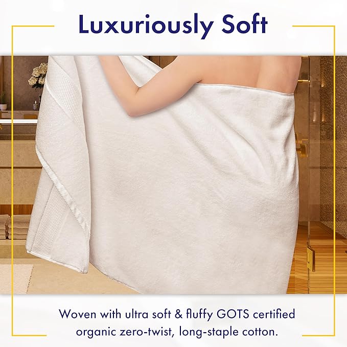 Alusa Home 100% Organic Zero-Twist Cotton Towels - Image 2