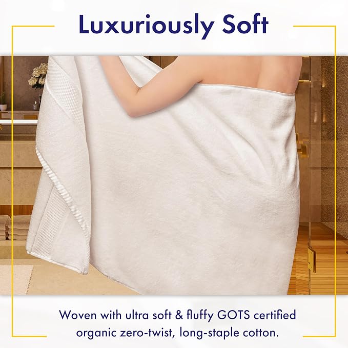 Alusa Home 100% Organic Luxury Bath Sheets - Image 3