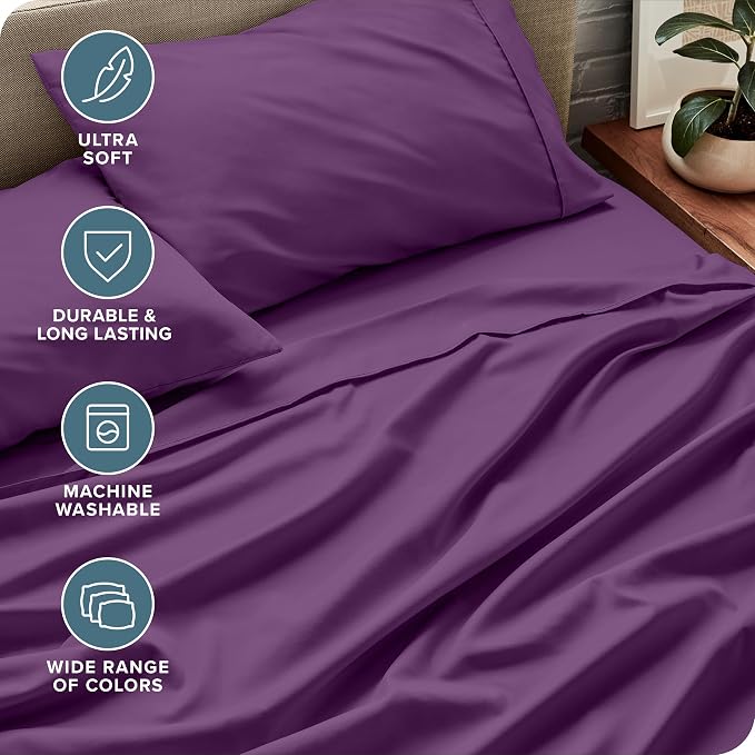 Bare Home Split Head Flex King Sheet Set - Image 5