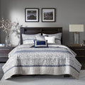 Madison Park Queen Quilt Set Lustrous Jacquard & Glitter Accent Coverlet Set by MADISONPARK
