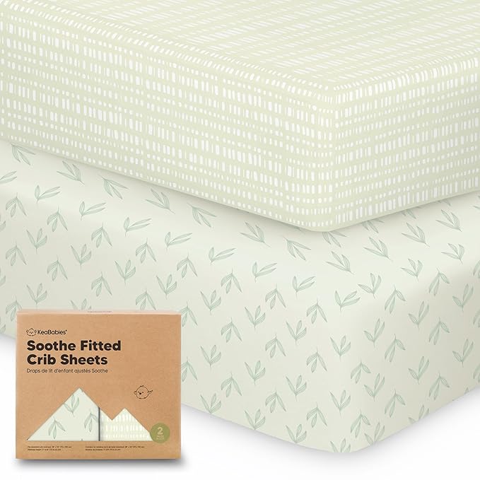 KeaBabies 2-Pack Organic Crib Sheets by KeaBabies