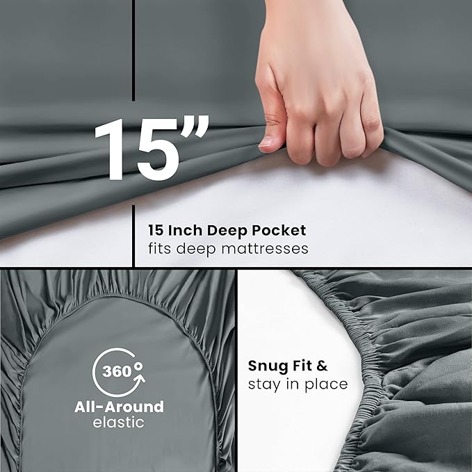 Utopia Bedding King Fitted Sheet - Image 3