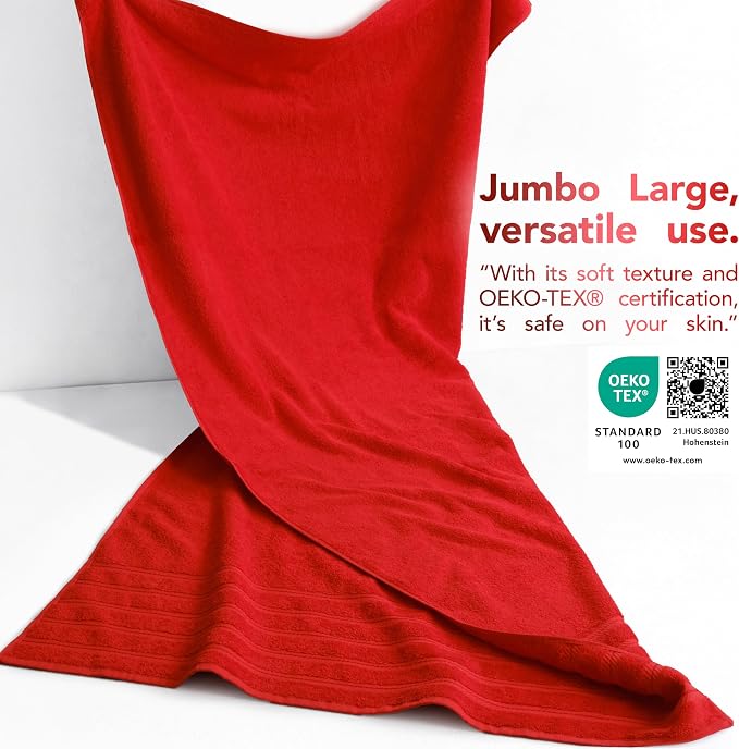American Soft Linen 35x70 Jumbo Large Bath Towel, 600 GSM 100% Cotton Turkish - Image 3