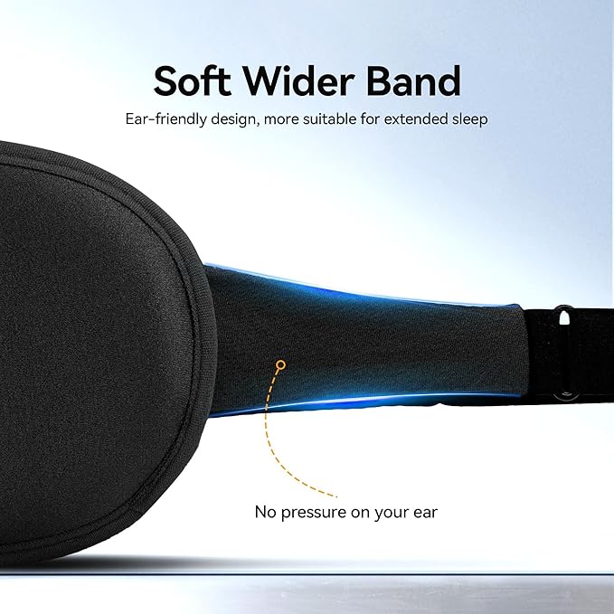 Blackout Sleep Mask for Men & Women: Weighted 3D Contoured Night Eye Cover - Image 5