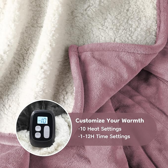 LaffyLo Electric Heated Blanket Full Size 72 x 84, Fast Heating Blanket - Image 5