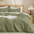 PHF Waffle Duvet Cover Set Twin/Twin XL Size, No Snagging Ultra Soft Luxury by PHF