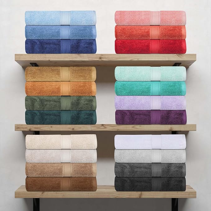 Superior Egyptian Cotton Pile 9 Piece Towel Set, Includes 3 Bath, 3 Hand - Image 8