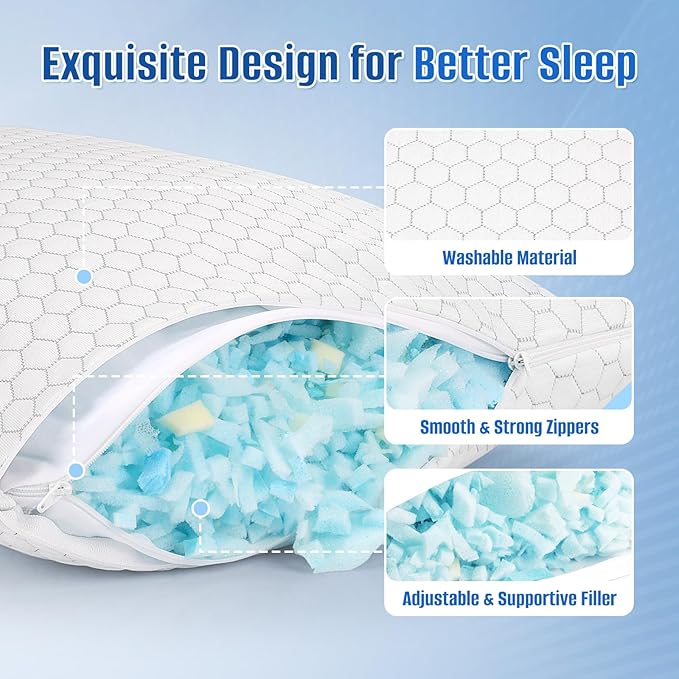 CushyOasis Shredded Memory Foam Pillow - Image 5
