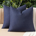 MIULEE Pack of 2 Decorative Outdoor Solid Waterproof Throw Pillow Covers Euro by MIULEE