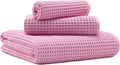 MICROFI Microfiber Waffle Bath Towels, 3 Pieces, Fast Drying, Lint Free by Unknown