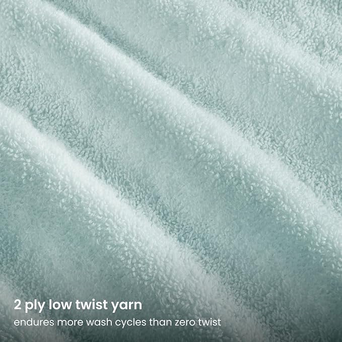 BIOWEAVES 100% Organic Cotton Bath Sheet Set of 2 | Soft Oversized Bath Towels - Image 4