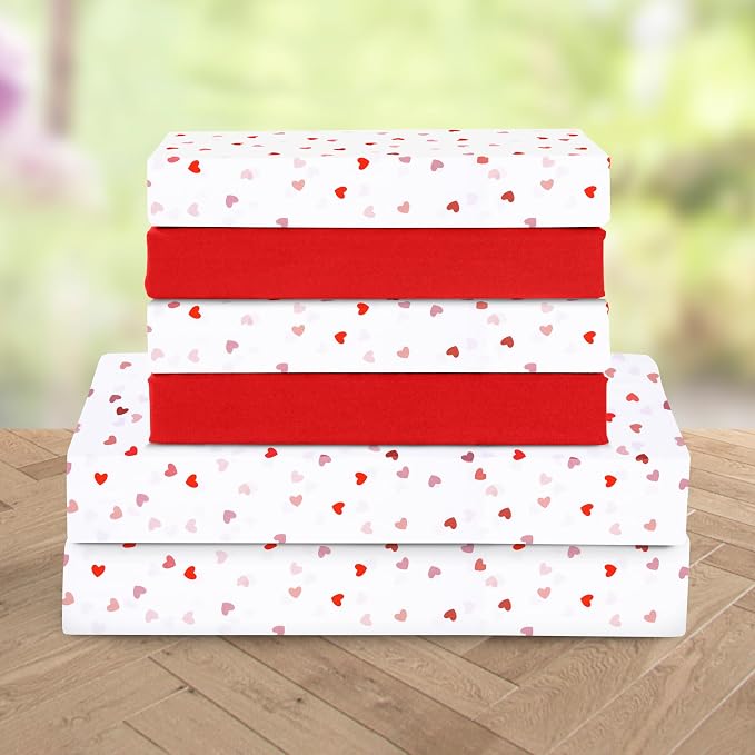 Elegant Comfort Luxury Soft Bed Sheets Heart Pattern by ELEGANTCOMFORT