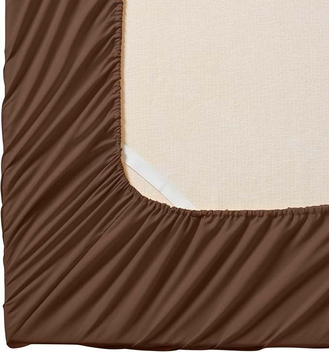 Queen Fitted Sheet Only with Full Elastic & Built in Corner Sheet Straps to - Image 2