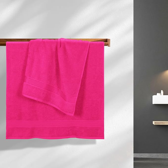 Belizzi Home Cotton 2 Pack Oversized Bath Towel Set 28x55 inches, Large Bath - Image 2