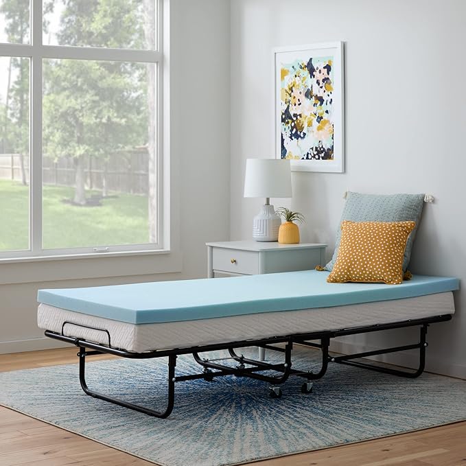 Linenspa Memory Foam Mattress Topper, Small Twin Size by Linenspa