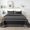 Andency Black Oversized Super King Plus Quilt Set, 3 Pieces Boho Lightweight by Andency