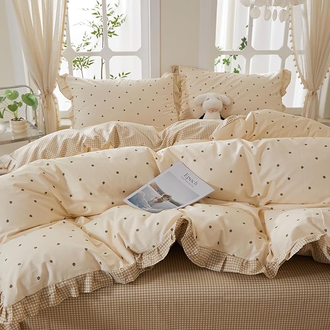 mixinni Floral Duvet Cover Set Queen Size – 100% Cotton 3-Piece Bedding Set - Image 4